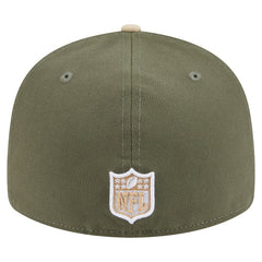 San Francisco 49ers New Era Two-Tone Color Pack Split Panel 59FIFTY Fitted Hat Light Beige/Olive | NFL