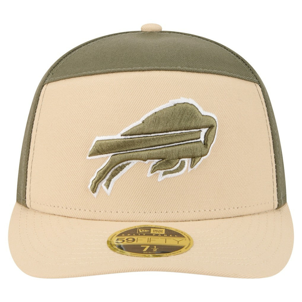 Buffalo Bills New Era Two-Tone Color Pack Split Panel 59FIFTY Fitted Hat Light Beige/Olive | NFL