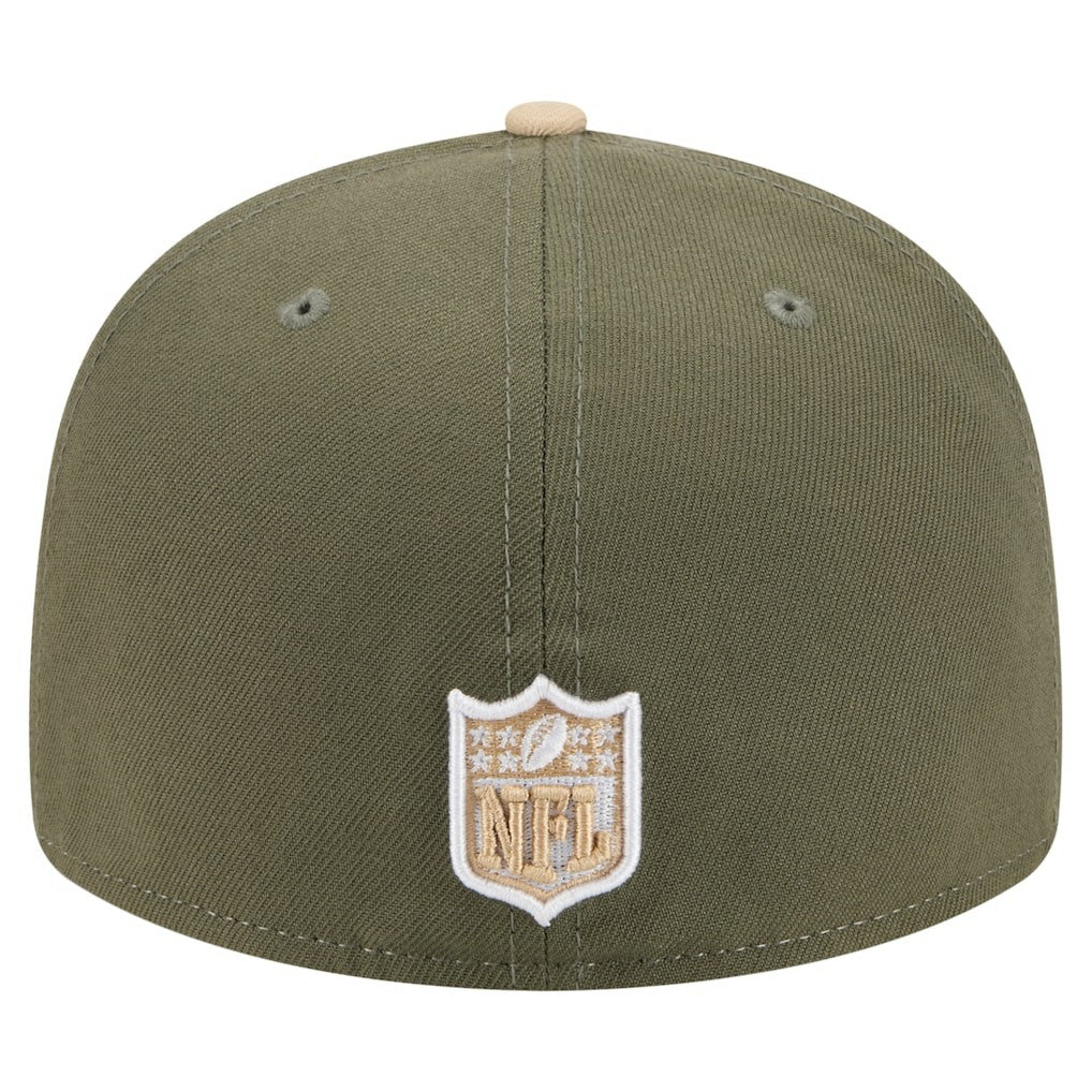 Atlanta Falcons New Era Color Pack Split Panel 59FIFTY Fitted Hat Light Beige/Olive | NFL
