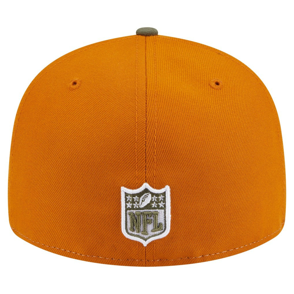 San Francisco 49ers New Era Two-Tone Color Pack Split Panel 59FIFTY Fitted Hat Olive/Brown | NFL