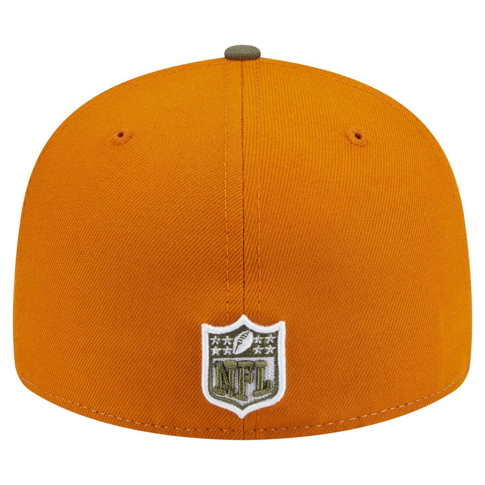Miami Dolphins New Era Two-Tone Color Pack Split Panel 59FIFTY Fitted Hat Olive/Brown | NFL