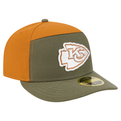 Kansas City Chiefs New Era Two-Tone Color Pack Split Panel 59FIFTY Fitted Hat Olive/Brown | NFL