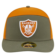 Las Vegas Raiders New Era Two-Tone Color Pack Split Panel 59FIFTY Fitted Hat Olive/Brown | NFL