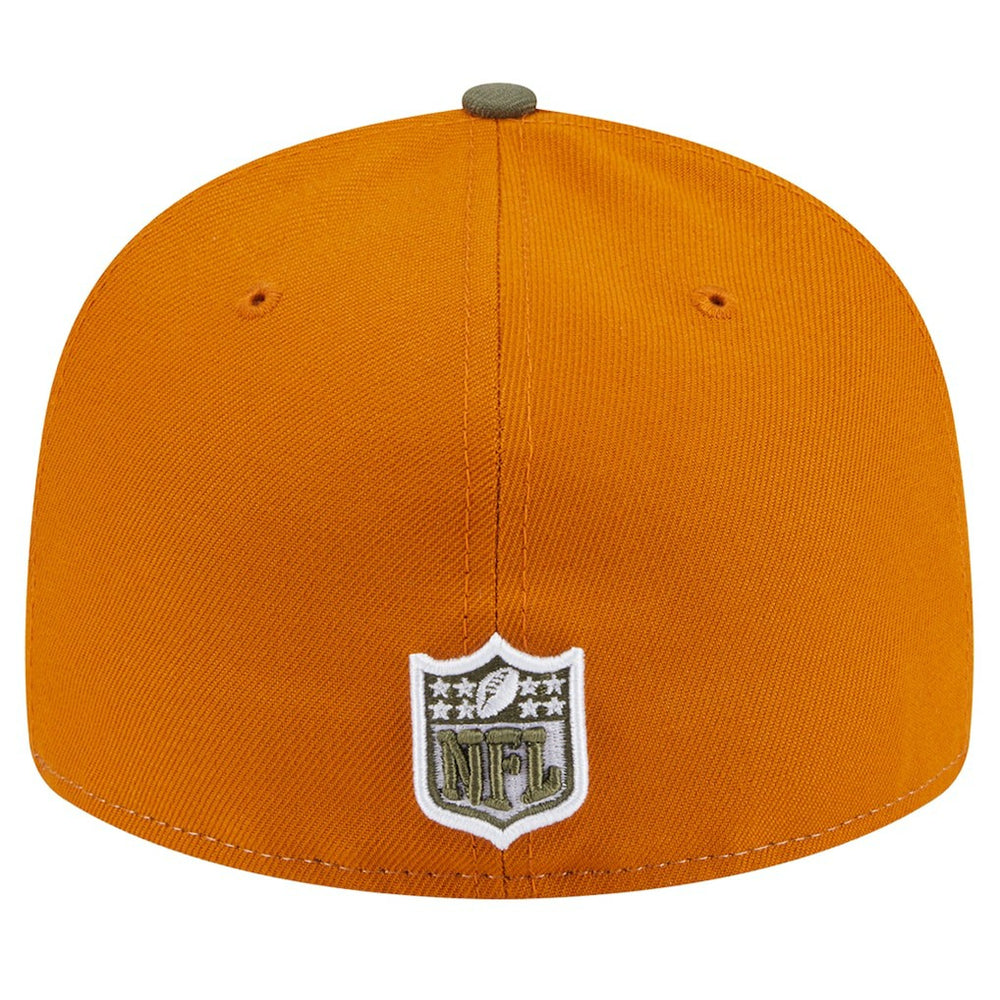 Las Vegas Raiders New Era Two-Tone Color Pack Split Panel 59FIFTY Fitted Hat Olive/Brown | NFL