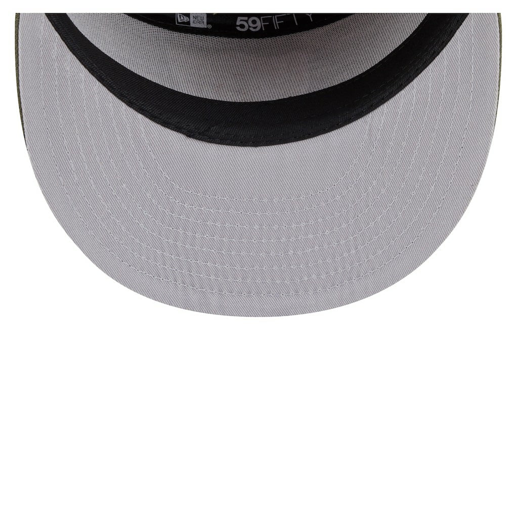 Las Vegas Raiders New Era Two-Tone Color Pack Split Panel 59FIFTY Fitted Hat Olive/Brown | NFL