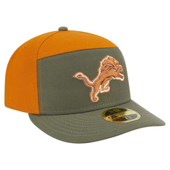Detroit Lions New Era Two-Tone Color Pack Split Panel 59FIFTY Fitted Hat Olive/Brown | NFL