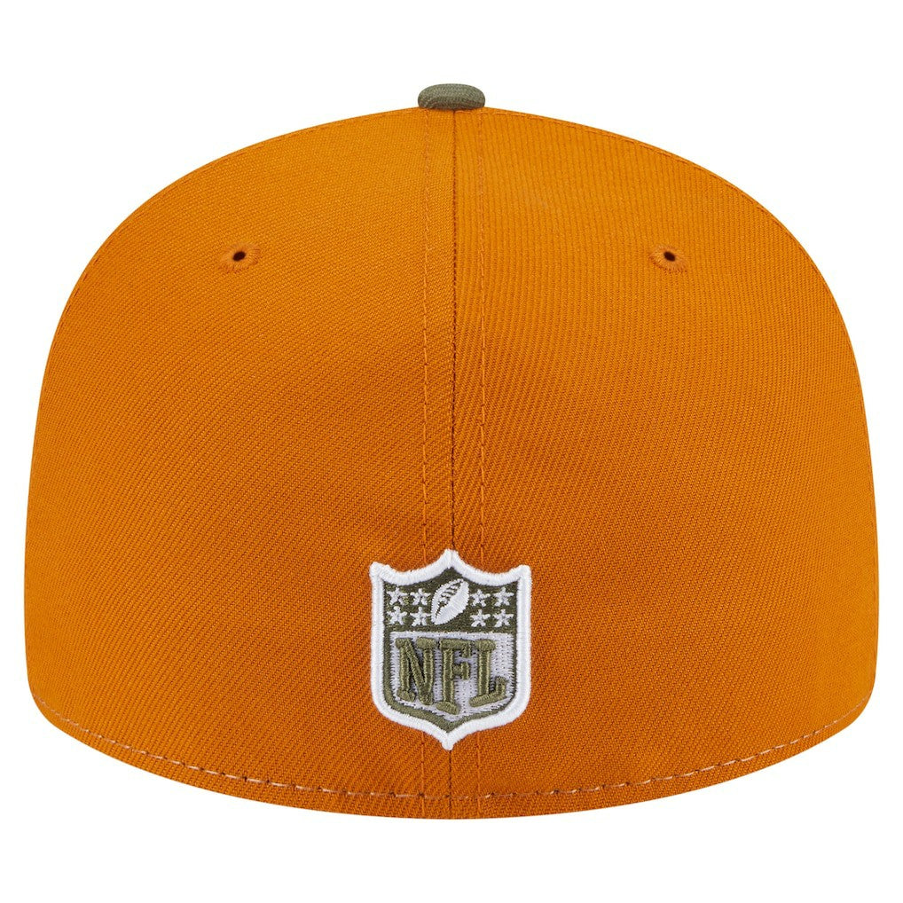 Detroit Lions New Era Two-Tone Color Pack Split Panel 59FIFTY Fitted Hat Olive/Brown | NFL