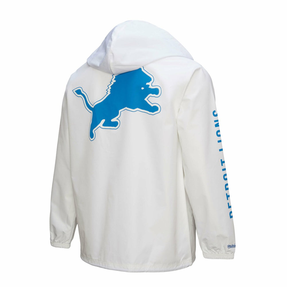 Detroit Lions Vintage Logo Coaches Full-Snap Hoodie Jacket White | Mitchell & Ness