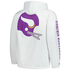 Minnesota Vikings Vintage Logo Coaches Full-Snap Hoodie Jacket White | Mitchell & Ness