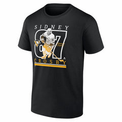 Sidney Crosby Pittsburgh Penguins Fanatics Authentic Stack Name & Number T-Shirt - Black - NHL