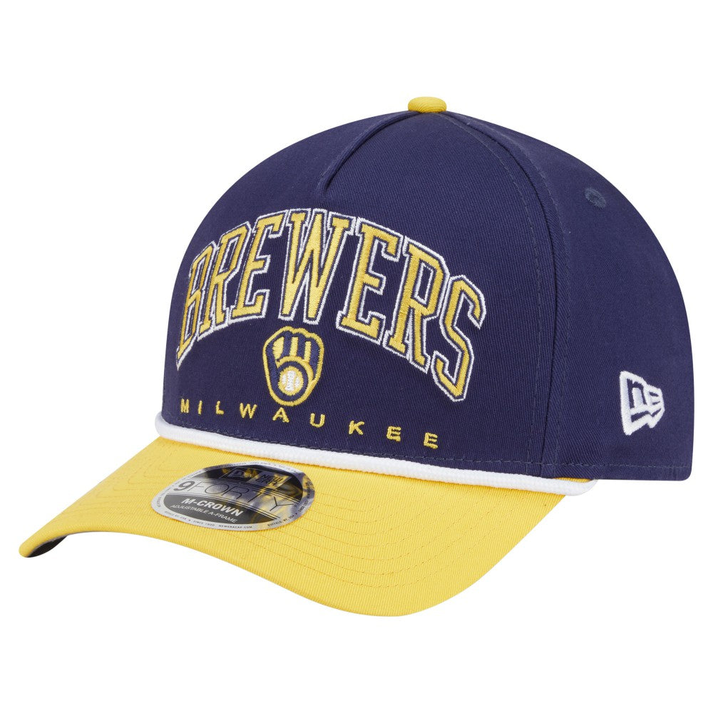 Milwaukee Brewers New Era Arch 9FORTY A-Frame M-Crown Adjustable Hat - MLB