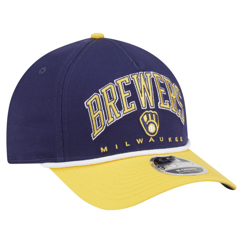 Milwaukee Brewers New Era Arch 9FORTY A-Frame M-Crown Adjustable Hat - MLB