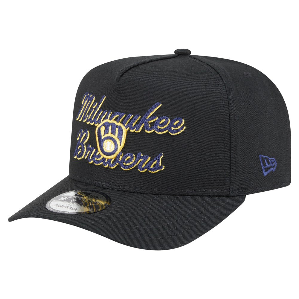 Milwaukee Brewers New Era Chainstitch 9FIFTY A-Frame Snapback Hat - MLB