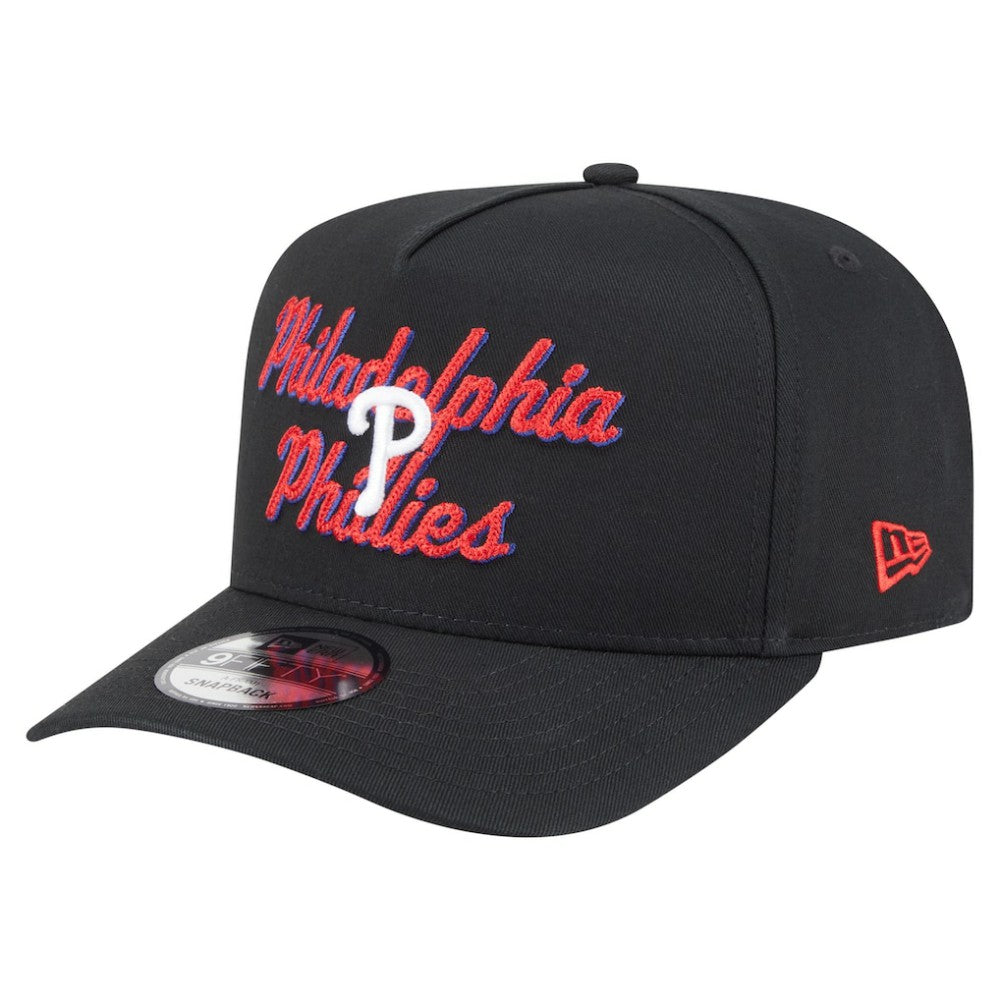 Philadelphia Phillies New Era Chainstitch 9FIFTY A-Frame Snapback Hat - MLB
