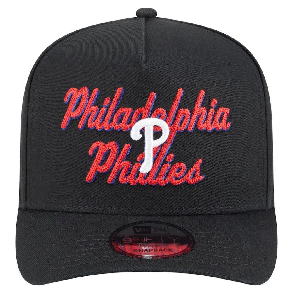 Philadelphia Phillies New Era Chainstitch 9FIFTY A-Frame Snapback Hat - MLB