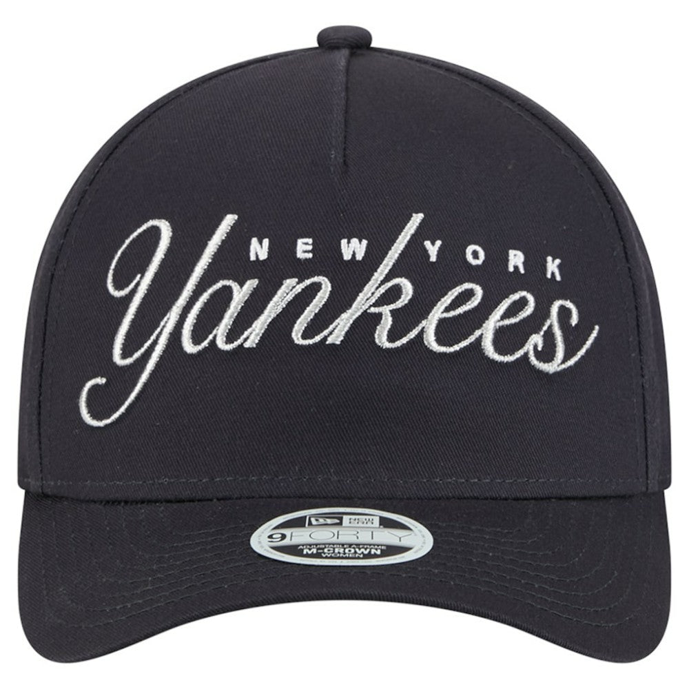 New York Yankees New Era Women's Metallic A-Frame 9FORTY Adjustable Hat - MLB