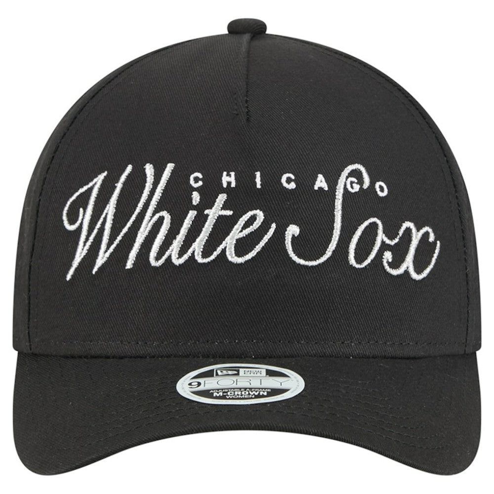 Chicago White Sox New Era Women's Metallic A-Frame 9FORTY Adjustable Hat - MLB