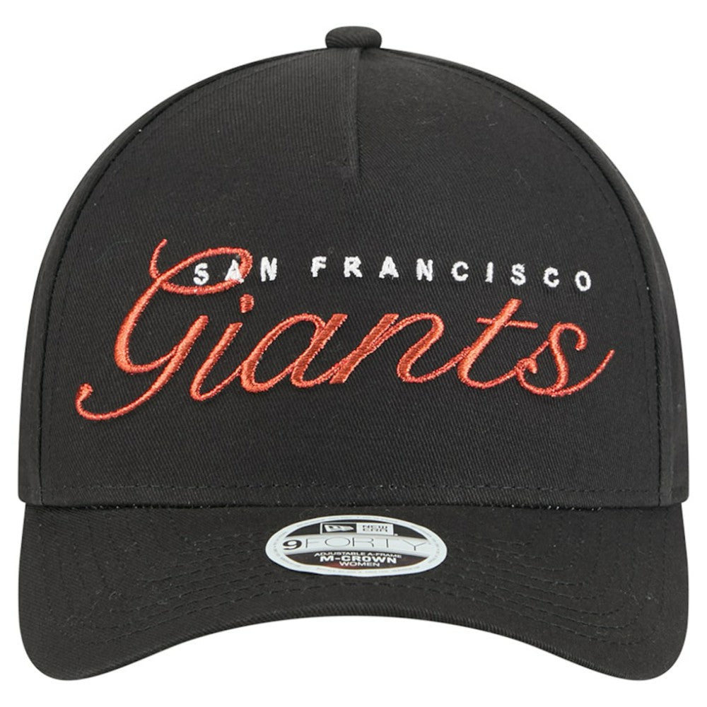 San Francisco Giants New Era Women's Metallic A-Frame 9FORTY Adjustable Hat - MLB