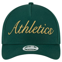 Athletics New Era Women's Metallic A-Frame 9FORTY Adjustable Hat - MLB