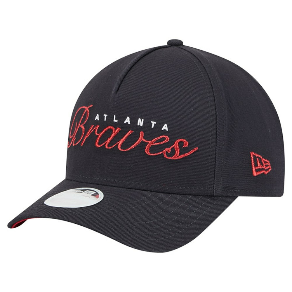 Atlanta Braves New Era Women's Metallic A-Frame 9FORTY Adjustable Hat - MLB