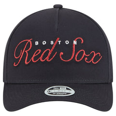 Boston Red Sox New Era Women's Metallic A-Frame 9FORTY Adjustable Hat - MLB