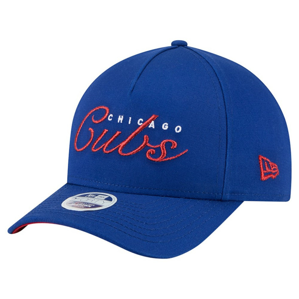 Chicago Cubs New Era Women's Metallic A-Frame 9FORTY Adjustable Hat - MLB