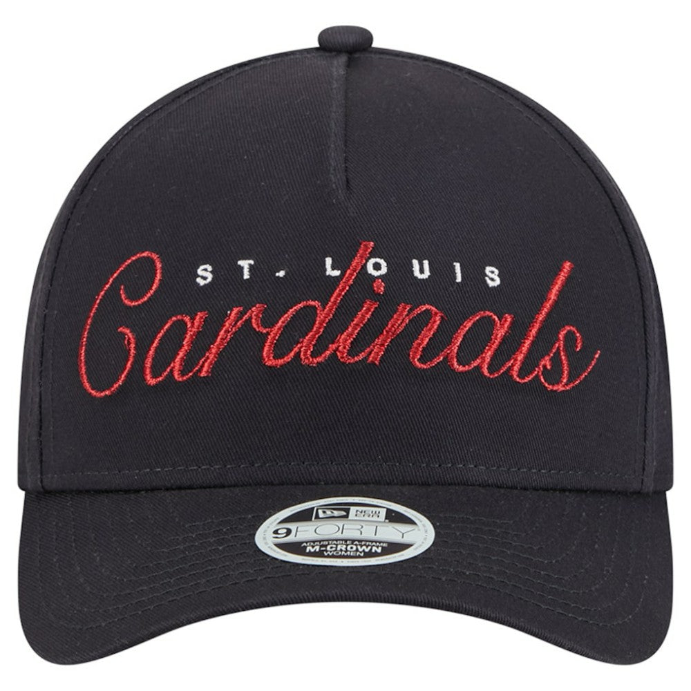 St. Louis Cardinals New Era Women's Metallic A-Frame 9FORTY Adjustable Hat - MLB