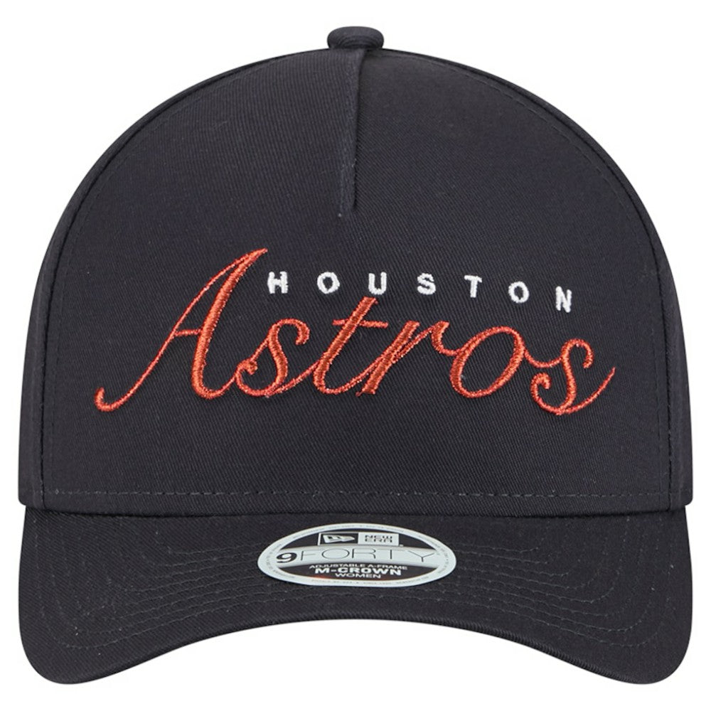 Houston Astros New Era Women's Metallic A-Frame 9FORTY Adjustable Hat - MLB