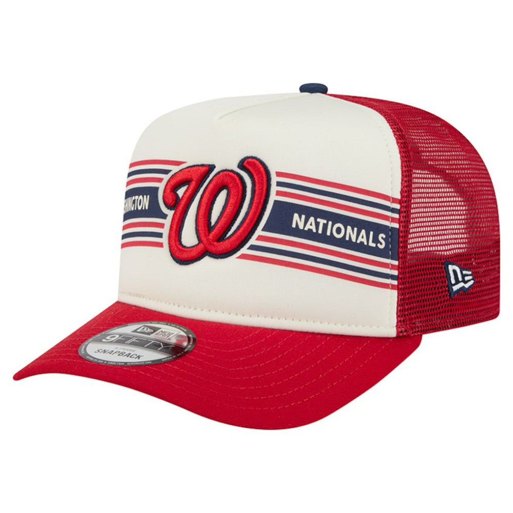 Washington Nationals New Era Banner A-Frame 9FIFTY Trucker Snapback Hat - MLB