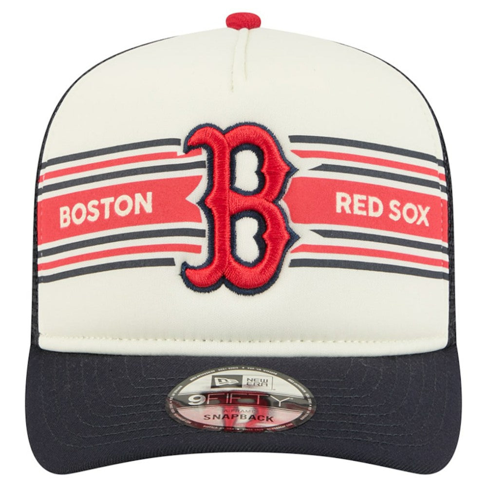 Boston Red Sox New Era Banner A-Frame 9FIFTY Trucker Snapback Hat - MLB