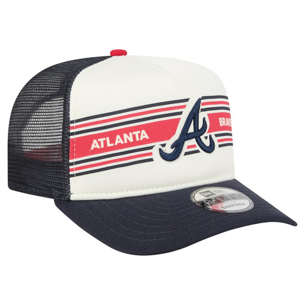 Atlanta Braves New Era Banner A-Frame 9FIFTY Trucker Snapback Hat - MLB