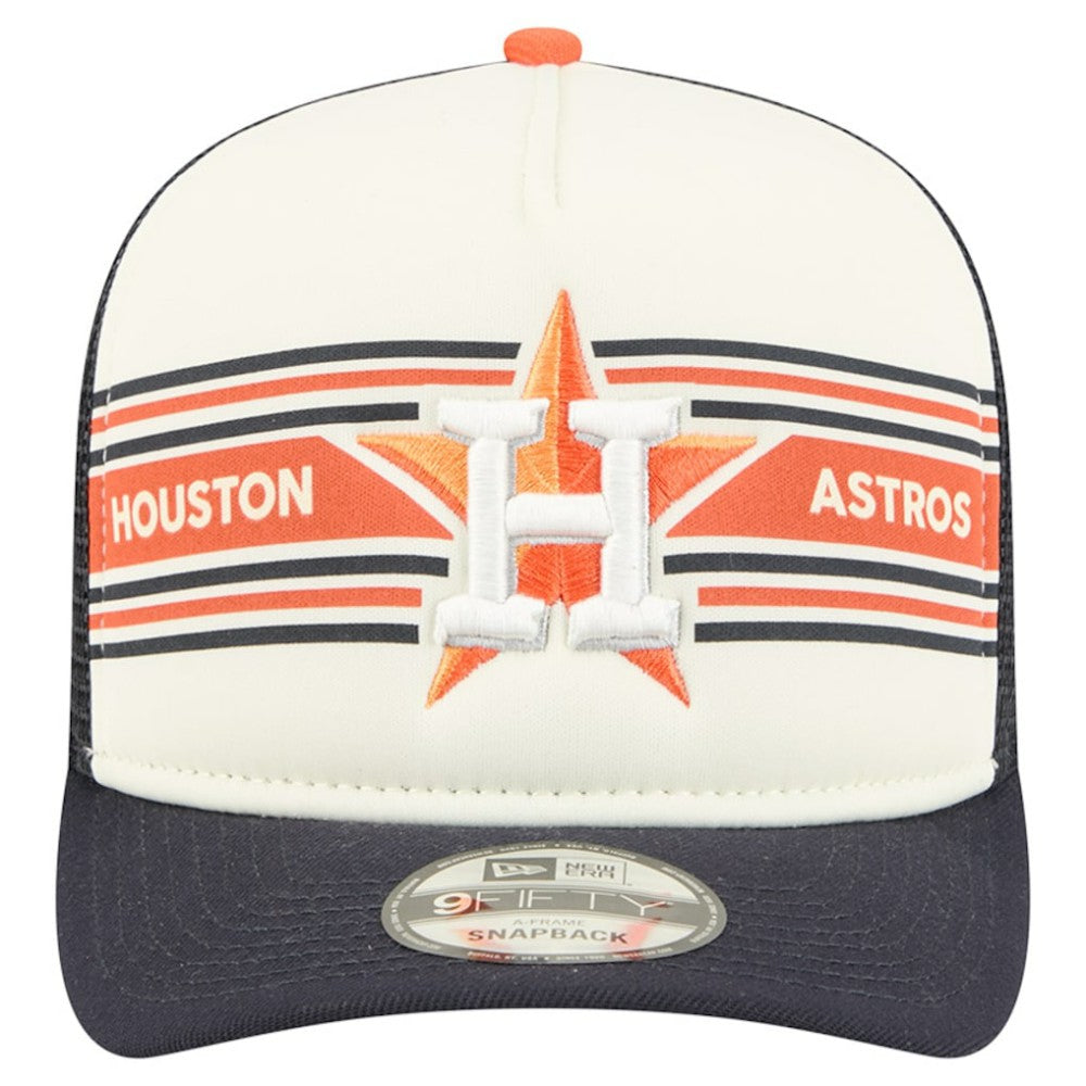Houston Astros New Era Banner A-Frame 9FIFTY Trucker Snapback Hat - MLB