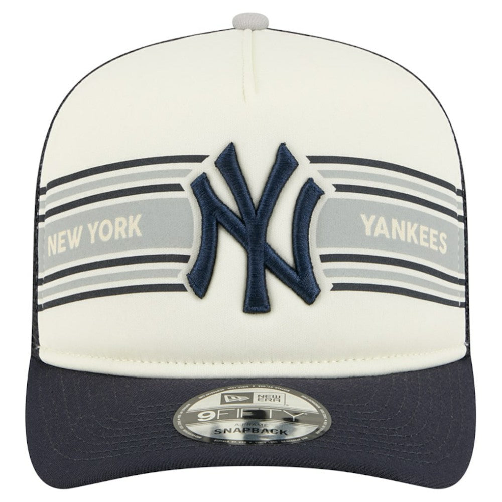 New York Yankees New Era Banner A-Frame 9FIFTY Trucker Snapback Hat - MLB