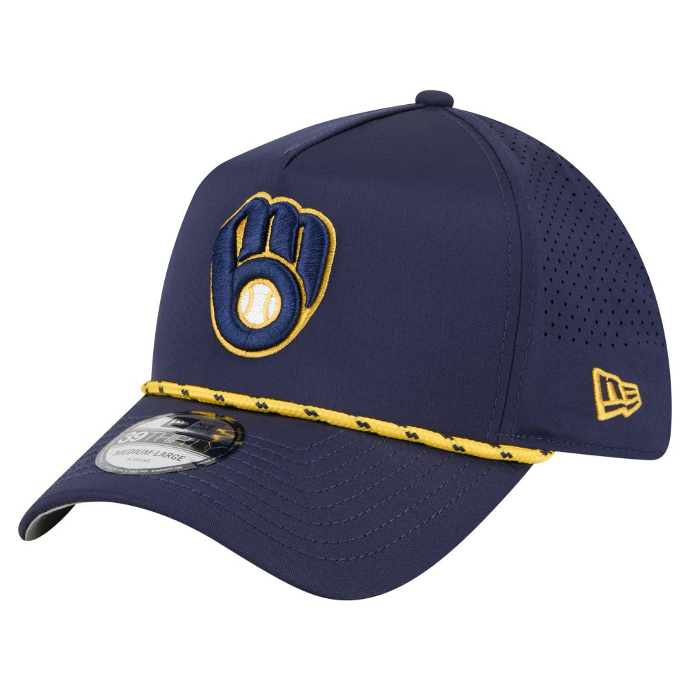 Milwaukee Brewers New Era 39THIRTY A-Frame Perforated Flex Hat - MLB