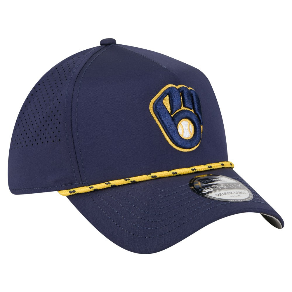 Milwaukee Brewers New Era 39THIRTY A-Frame Perforated Flex Hat - MLB