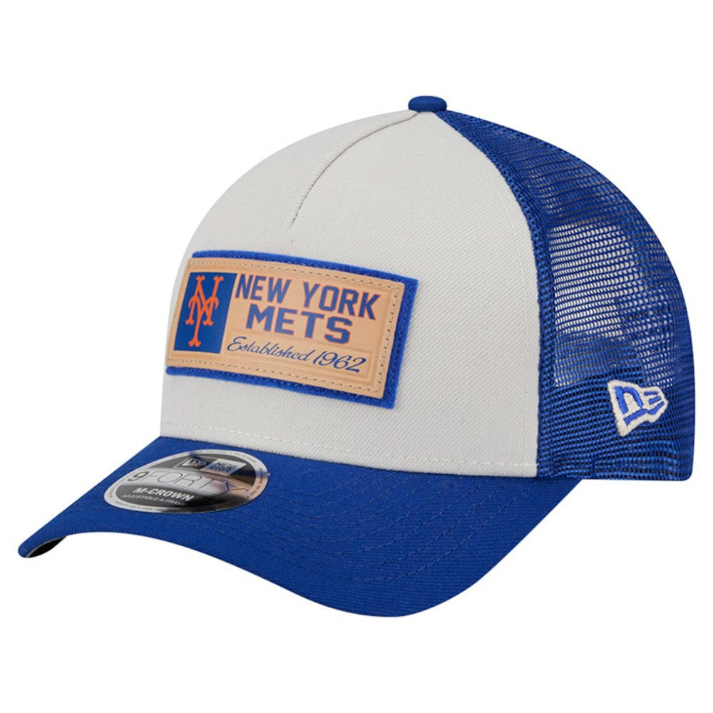 New York Mets New Era Text A-Frame Trucker 9FORTY Hat - MLB