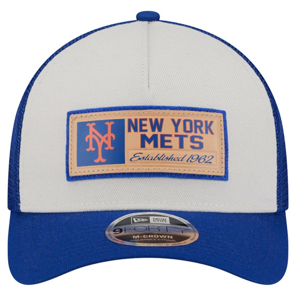 New York Mets New Era Text A-Frame Trucker 9FORTY Hat - MLB
