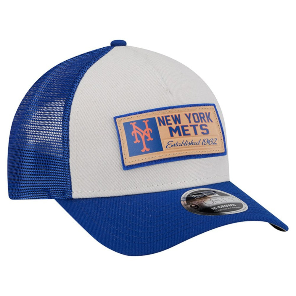 New York Mets New Era Text A-Frame Trucker 9FORTY Hat - MLB