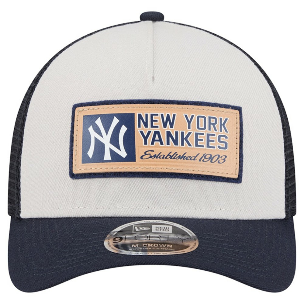 New York Yankees New Era Text A-Frame Trucker 9FORTY Hat - MLB