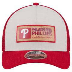 Philadelphia Phillies New Era Text A-Frame Trucker 9FORTY Hat - MLB