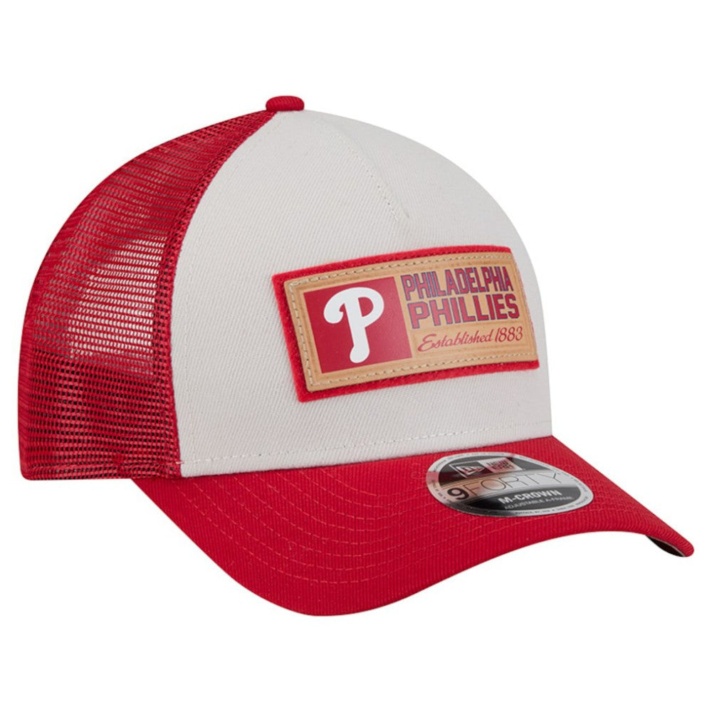 Philadelphia Phillies New Era Text A-Frame Trucker 9FORTY Hat - MLB