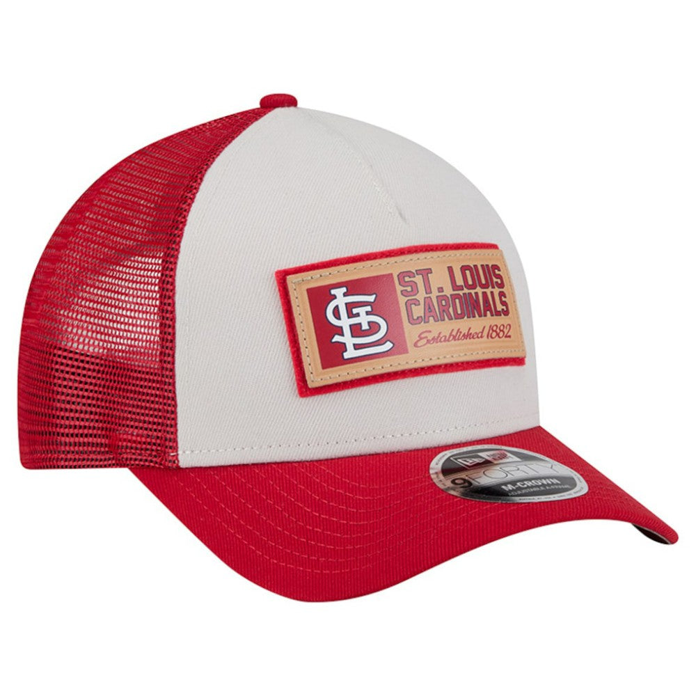 St. Louis Cardinals New Era Text A-Frame Trucker 9FORTY Hat - MLB