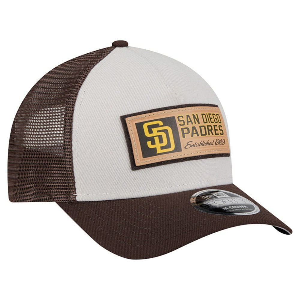 San Diego Padres New Era Text A-Frame Trucker 9FORTY Hat - MLB