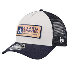 Atlanta Braves New Era Text A-Frame Trucker 9FORTY Hat - MLB