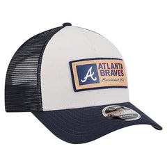 Atlanta Braves New Era Text A-Frame Trucker 9FORTY Hat - MLB