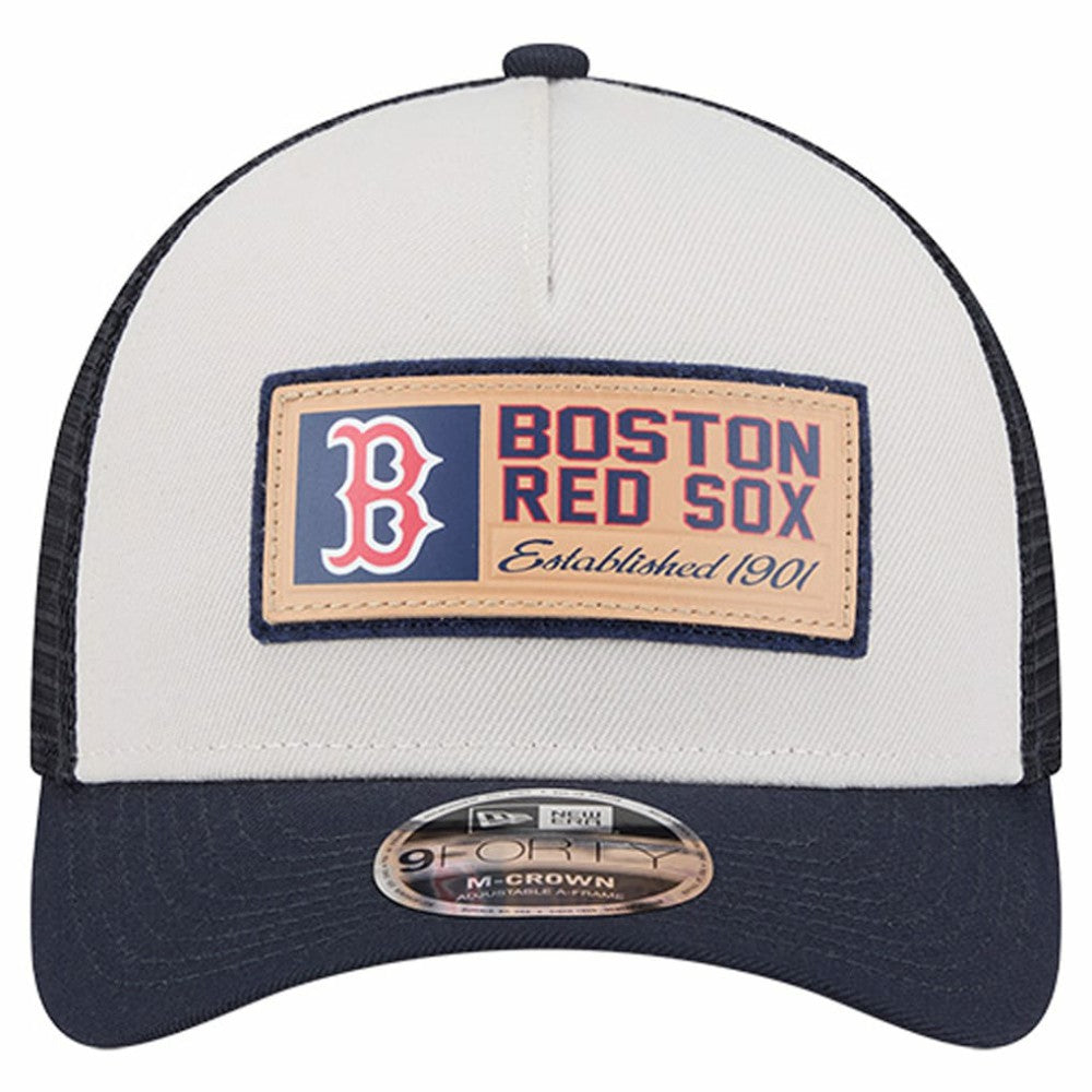 Boston Red Sox New Era Text A-Frame Trucker 9FORTY Hat - MLB
