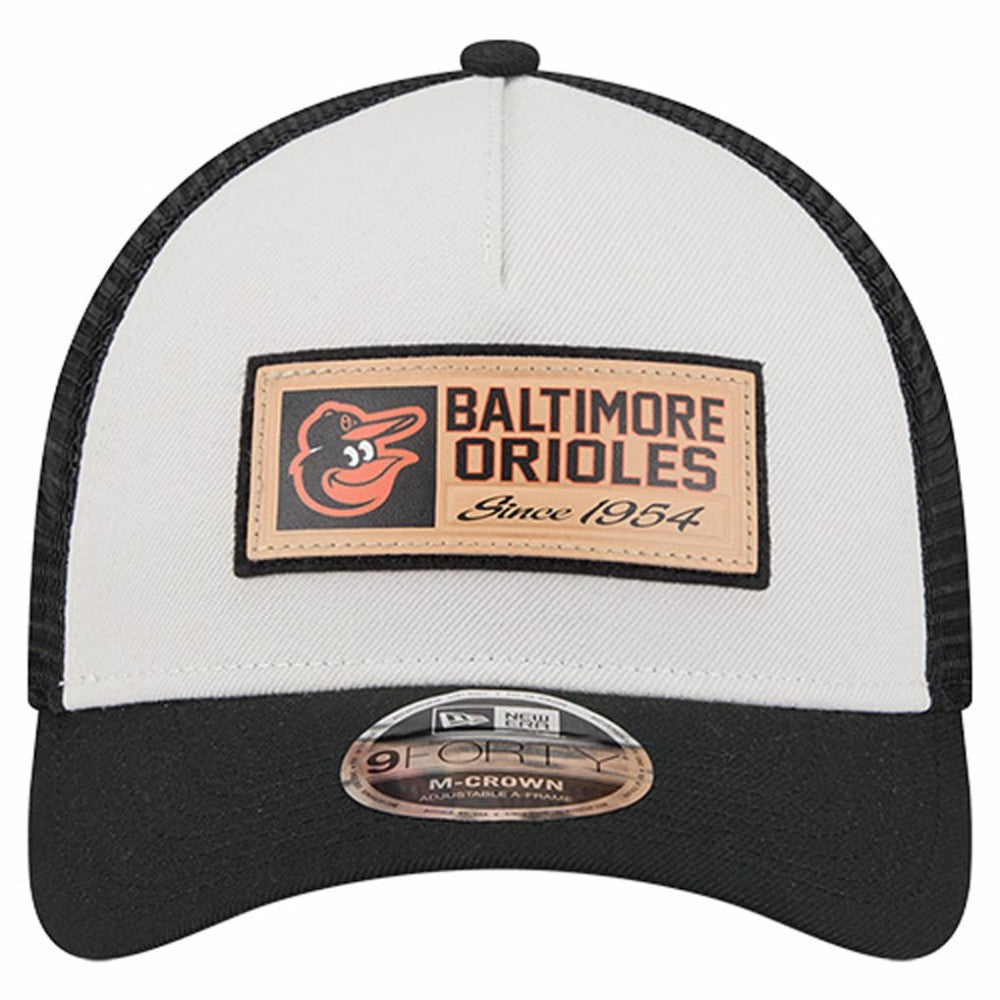 Baltimore Orioles New Era Text A-Frame Trucker 9FORTY Hat - MLB