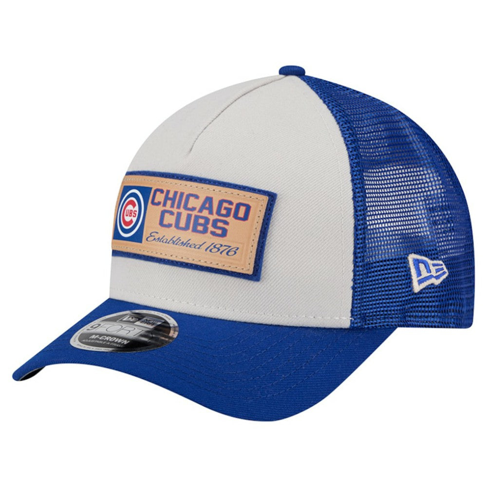 Chicago Cubs New Era Text A-Frame Trucker 9FORTY Hat - MLB