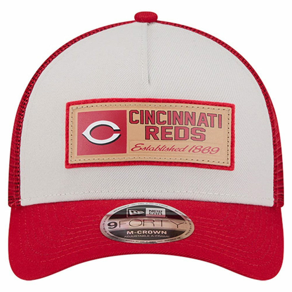 Cincinnati Reds New Era Text A-Frame Trucker 9FORTY Hat - MLB