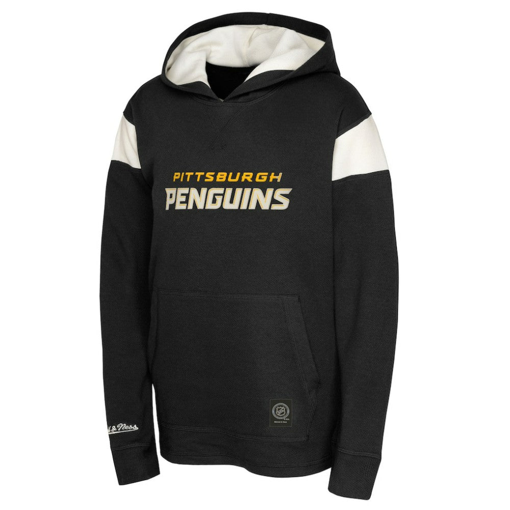 Pittsburgh Penguins Youth Thermal Lightweight Pullover Hoodie - Black - NHL
